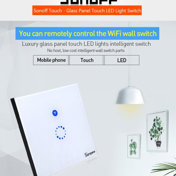 Sonoff Smart Home Wireless Wall Switch Touch Panel Eu Model Asia Booth