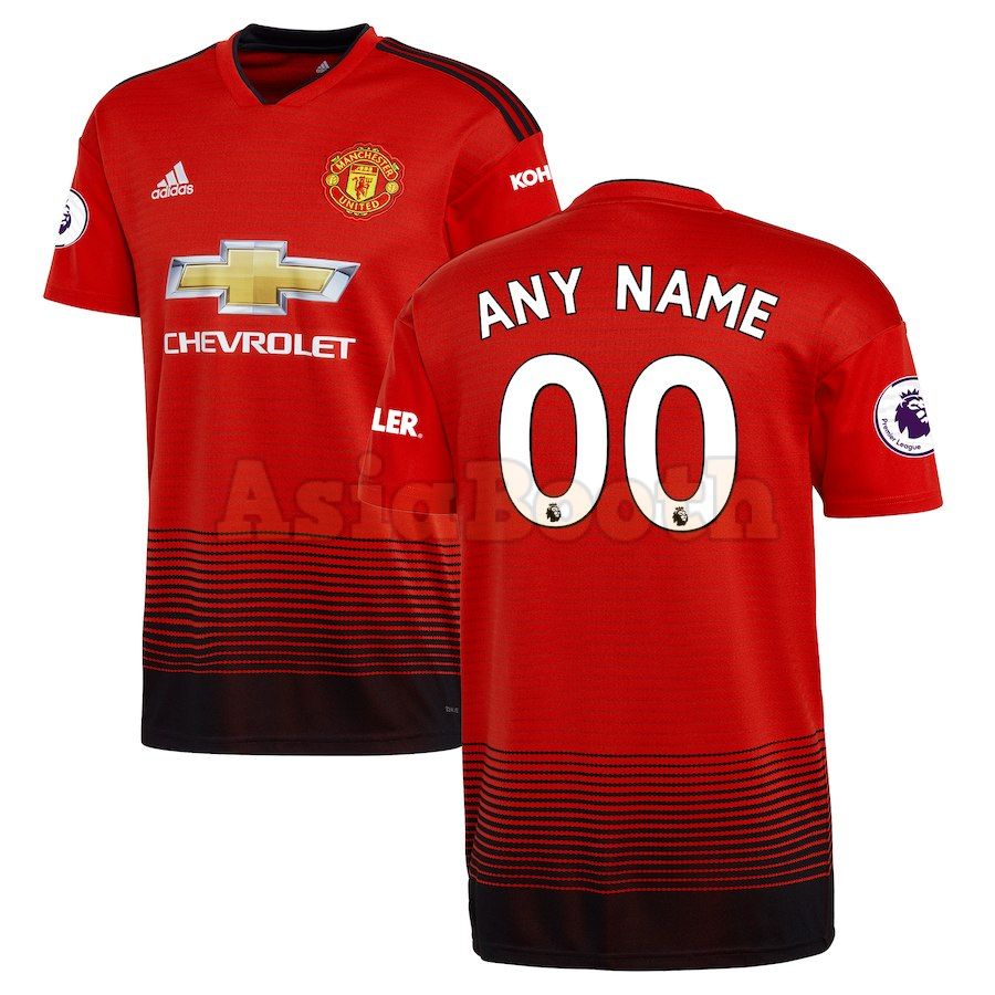 2018-2019 Manchester United Home Jersey Shirt Climacool For Men  (Personalized Name \u0026 Number) - Asia Booth