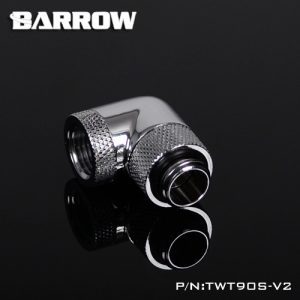 Barrow G1/4 360° Rotary 90° Angle Male to Female - TWT90S-V2 Chrome